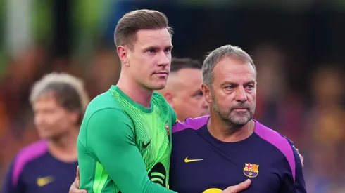 Ter Stegen perde disputa com Joan García no Barcelona. Foto: Alex Caparros/Getty Images
