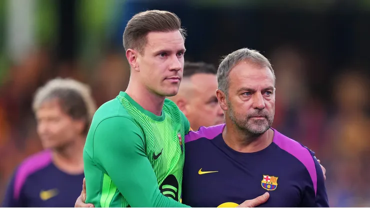 Ter Stegen perde disputa com Joan García no Barcelona. Foto: Alex Caparros/Getty Images