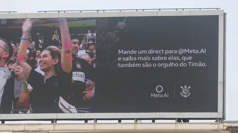 Além de estar nos uniformes, a ação também foi divulgada no telão da Neo Química Arena
