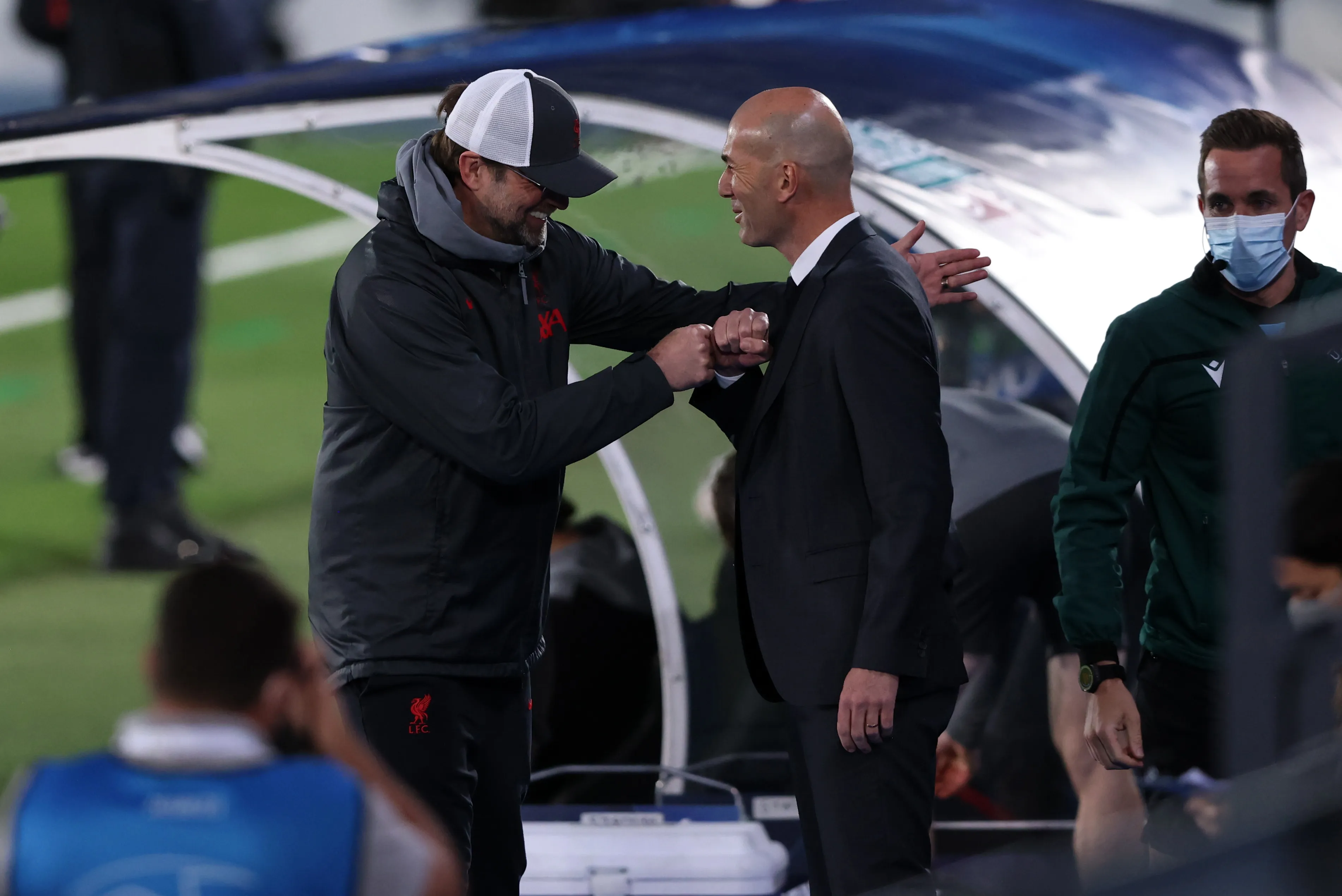 Jurgen Klopp e Zidane. Ambos são alvos do Real Madrid. (Photo by Angel Martinez/Getty Images)