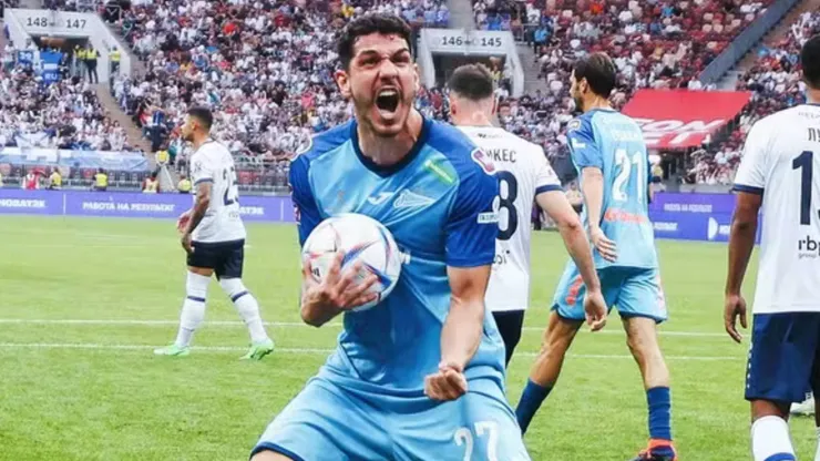 Nino vibra ao marcar gol da vitória do Zenit - Foto/Reprodução: Instagram