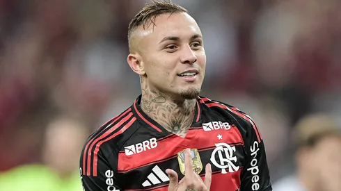 Everton Cebolinha em campo pelo Flamengo. Foto: Thiago Ribeiro/AGIF