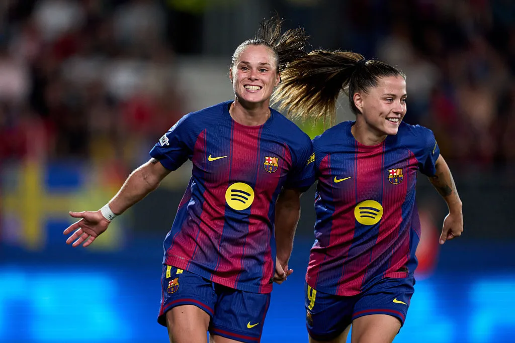 Ewa Pajor e Claudia Pina tem sido as principais jogadoras do Barcelona na temporada - Foto: Alex Caparros/Getty Images