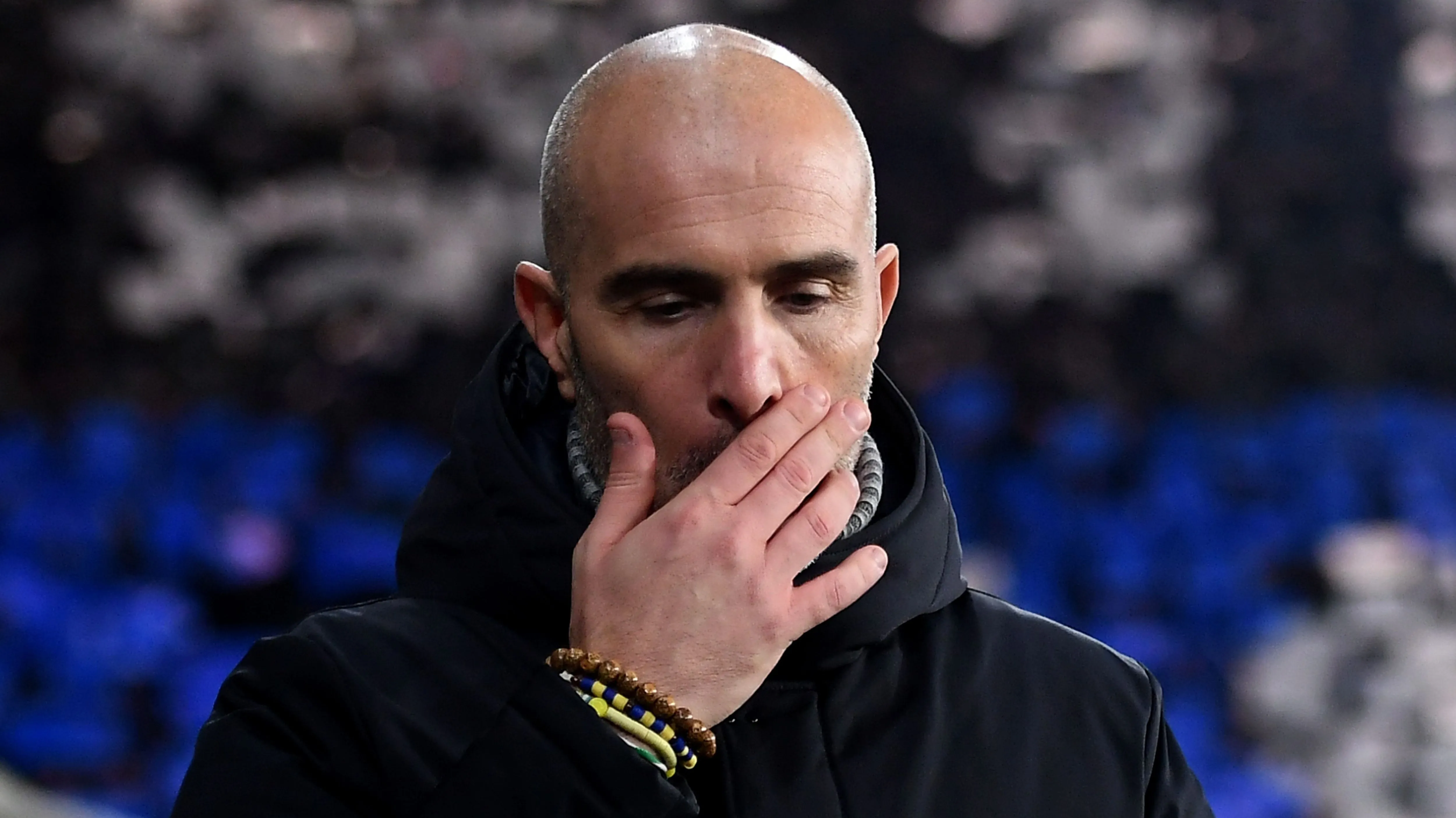 Enzo Maresca em derrota do Chelsea para a Atalanta. Foto: Alessandro Sabattini/Getty Images