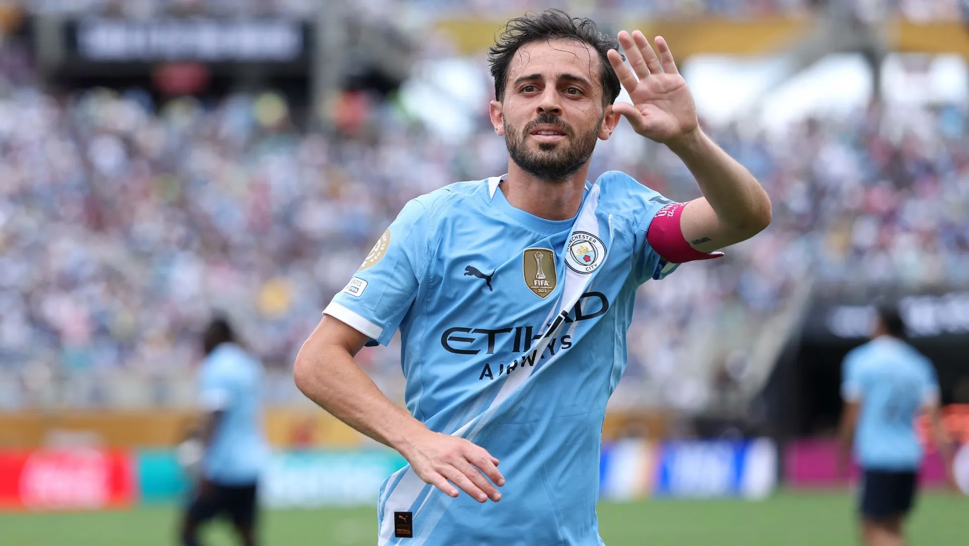 Bernardo Silva durante a partida da Copa do Mundo de Clubes. Jogador é alvo do Manchester City. Foto: Dan Mullan/Getty Images