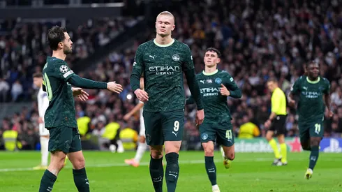 Haaland não comemorou o gol contra o Real Madrid. Aitor Alcalde/Getty Images