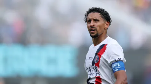 O zagueiro Marquinhos em ação pelo PSG (Dan Mullan/Getty Images)