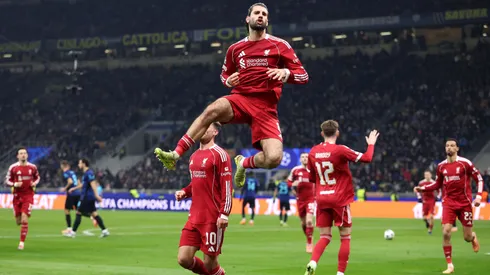 Szoboszlai comemorando o gol marcado no jogo entre Liverpool e Inter de Milão