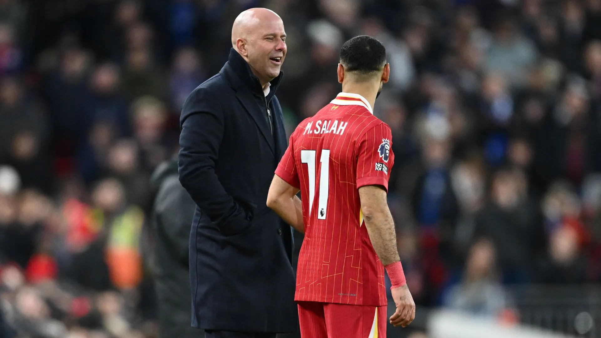 Salah será relacioando por Arne Slot para o jogo entre Liverpool e Brighton? (foto: Gareth Copley/Getty Images)
