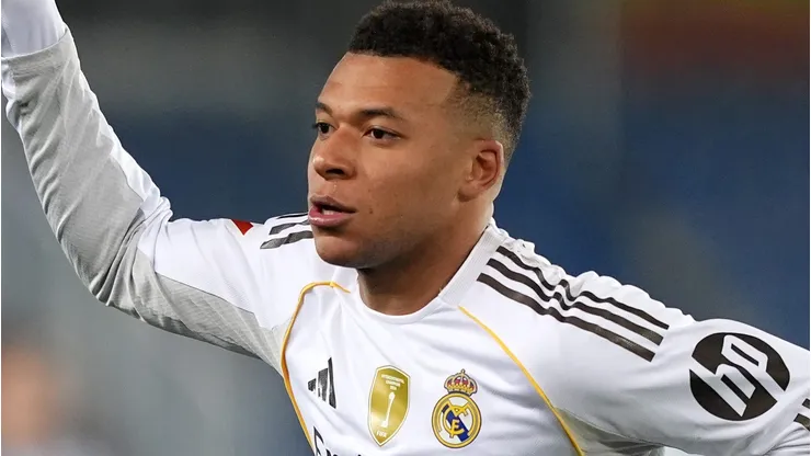 Mbappé comemora gol pelo Real Madrid. (Photo by Juan Manuel Serrano Arce/Getty Images)