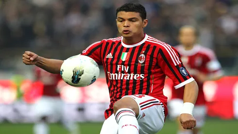Thiago Silva em sua passagem pelo Milan em 2012 – Marco Luzzani/Getty Images