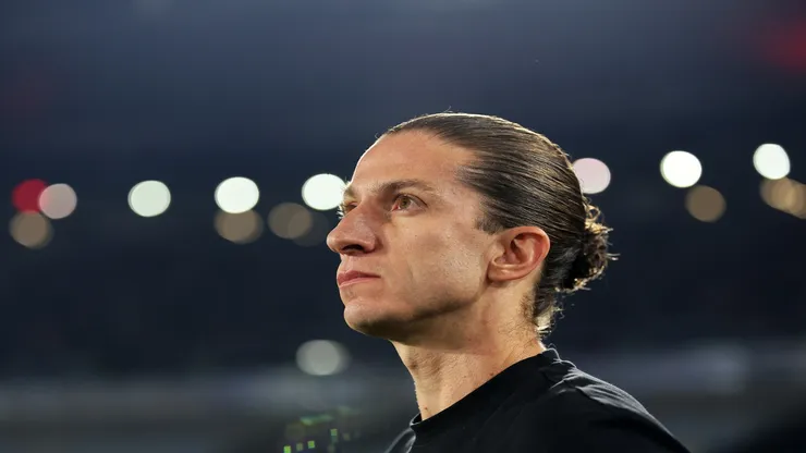 Filipe Luís, técnico do Flamengo, em partida da Copa Libertadores - Wagner Meier/Getty Images