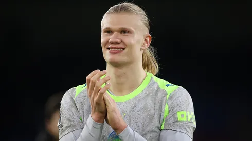 Haaland em ação pelo Manchester City. Foto: Alex Pantling/Getty Images