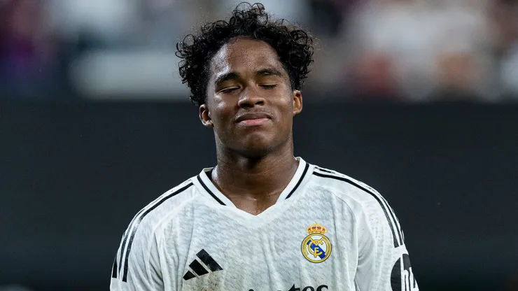 Endrick durante jogo do Real Madrid. (Foto: Ira L. Black/Getty Images)