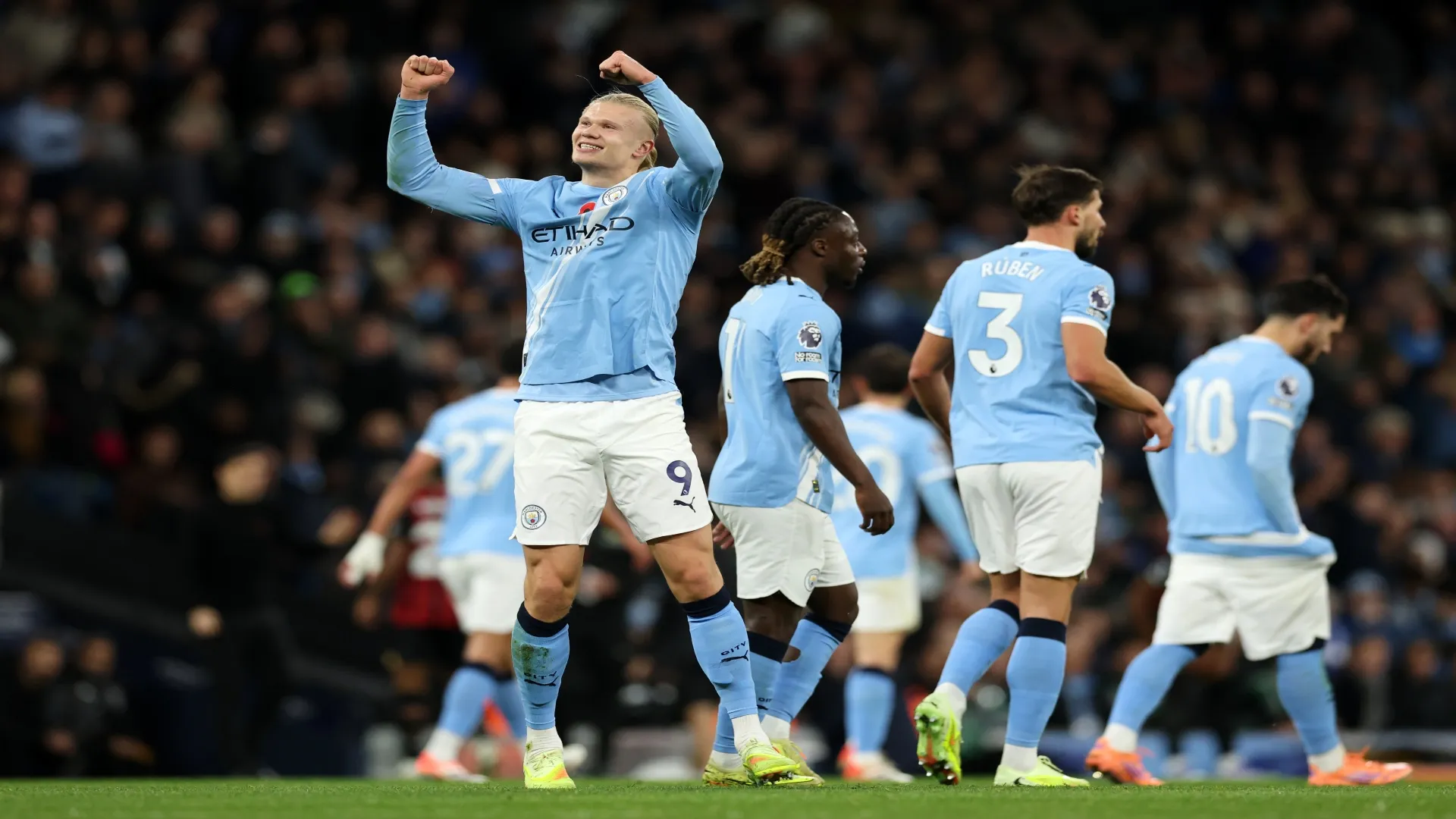 Jogadores do Manchester City vão ser pesados após o Natal – Michael Steele/Getty Images
