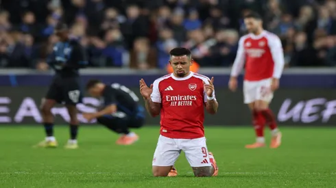 Gabriel Jesus em partida do Arsenal contra o Brugge - Dean Mouhtaropoulos/Getty Images