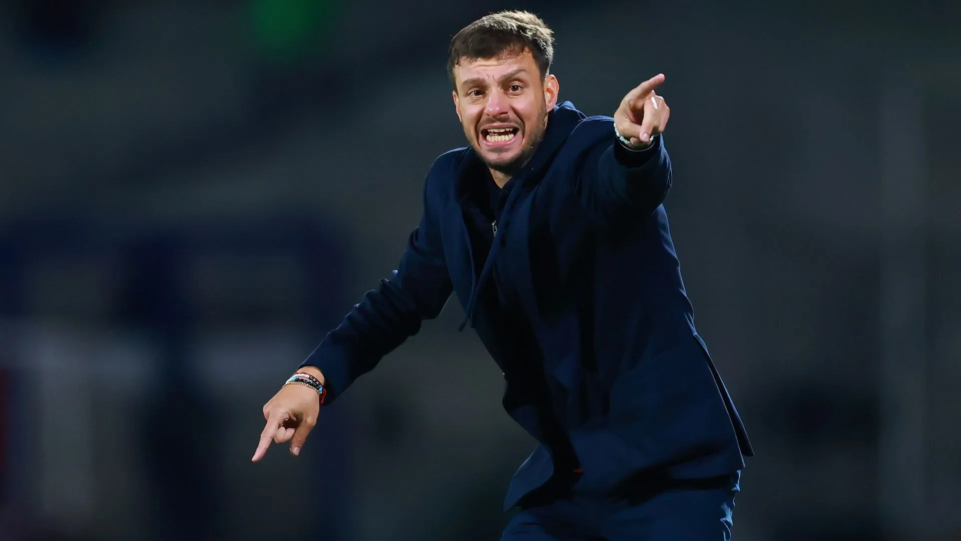 Martin Anselmi reage durante partida do Torneo Clausura 2025. Foto: Hector Vivas/Getty Images
