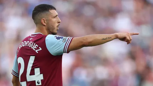 Guido Rodríguez, volante do West Ham. Foto: Richard Pelham/Getty Images