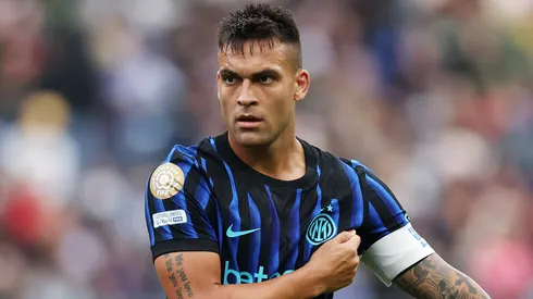 Lautaro Martínez em campo pela Inter de Milão. Foto: Buda Mendes/Getty Images