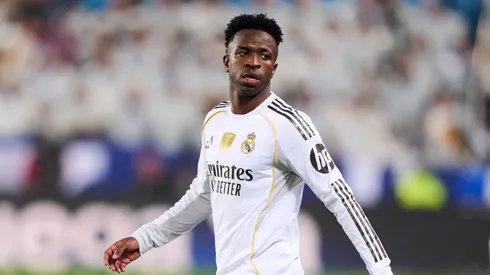 O atacante Vinicius Júnior em jogo do Real Madrid (Juan Manuel Serrano Arce/Getty Images)