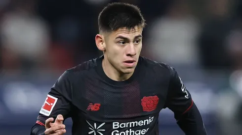 Claudio Echeverri, jogador do Manchester City. (Photo by Christof Koepsel/Getty Images)