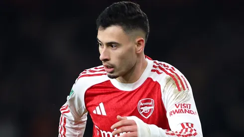 Gabriel Martinelli durante partida. (Photo by Alex Pantling/Getty Images)