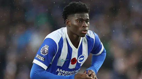 Carlos Baleba é alvo de gigantes da Premier League. Foto: Richard Pelham/Getty Images.
