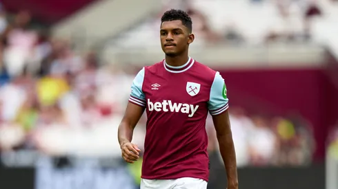 O atacante Luís Guilherme em jogo do West Ham. Foto: Angel Martinez/Getty Images