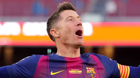 Lewandowski, do Barcelona, abre as portas para jogar na Arábia Saudita. (Foto: Alex Caparros/Getty Images)