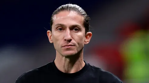 Torcida do Atlético de Madrid faz campanha por Filipe Luís, do Flamengo. (Foto: Getty Images/Getty Images)
