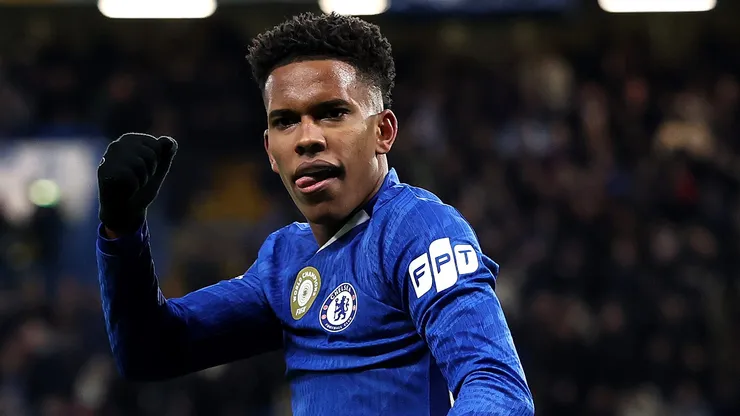 Estêvão em jogo do Chelsea. Foto: Justin Setterfield/Getty Images
