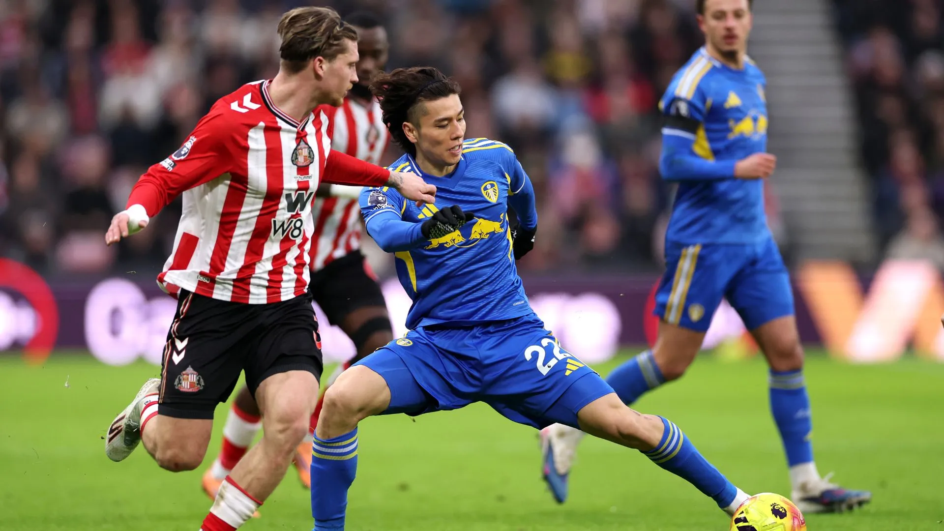 Resultado entre Sunderland e Leeds beneficiou Chelsea, Manchester United e Liverpool (foto: Stu Forster/Getty Images)