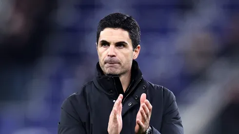 Arsenal está relutante sobre as saídas de Ethan Nwaneri e Myles Lewis-Skelly. (Photo by Alex Livesey/Getty Images)