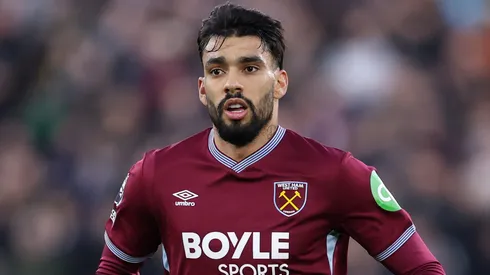 Lucas Paquetá em campo pelo West Ham. (Photo by Justin Setterfield/Getty Images)