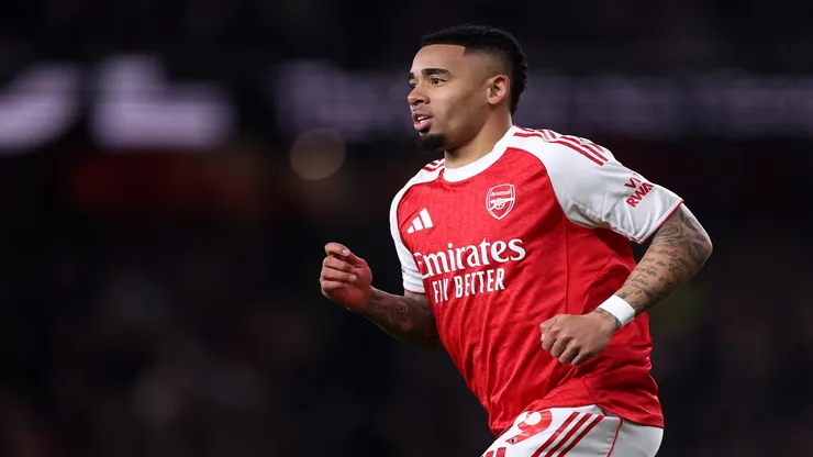Gabriel Jesus em partida do Arsenal na Premier League - Julian Finney/Getty Images