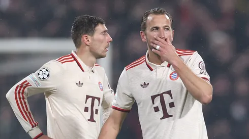Goretzka e Harry Kane. (Photo by Dean Mouhtaropoulos/Getty Images)