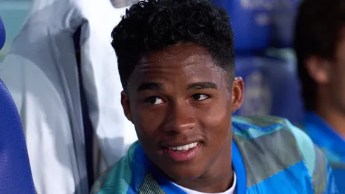 Endrick surpreende em chegada do Lyon. Foto: Aitor Alcalde/Getty Images