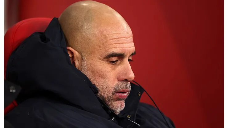 Guardiola foi questionado sobre seu futuro no Manchester City nesta sexta (02). (Foto: George Wood/Getty Images)