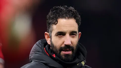 Amorim lamenta Manchester United jogar clássico contra o Leeds sem trio criativo. (Photo by Carl Recine/Getty Images)