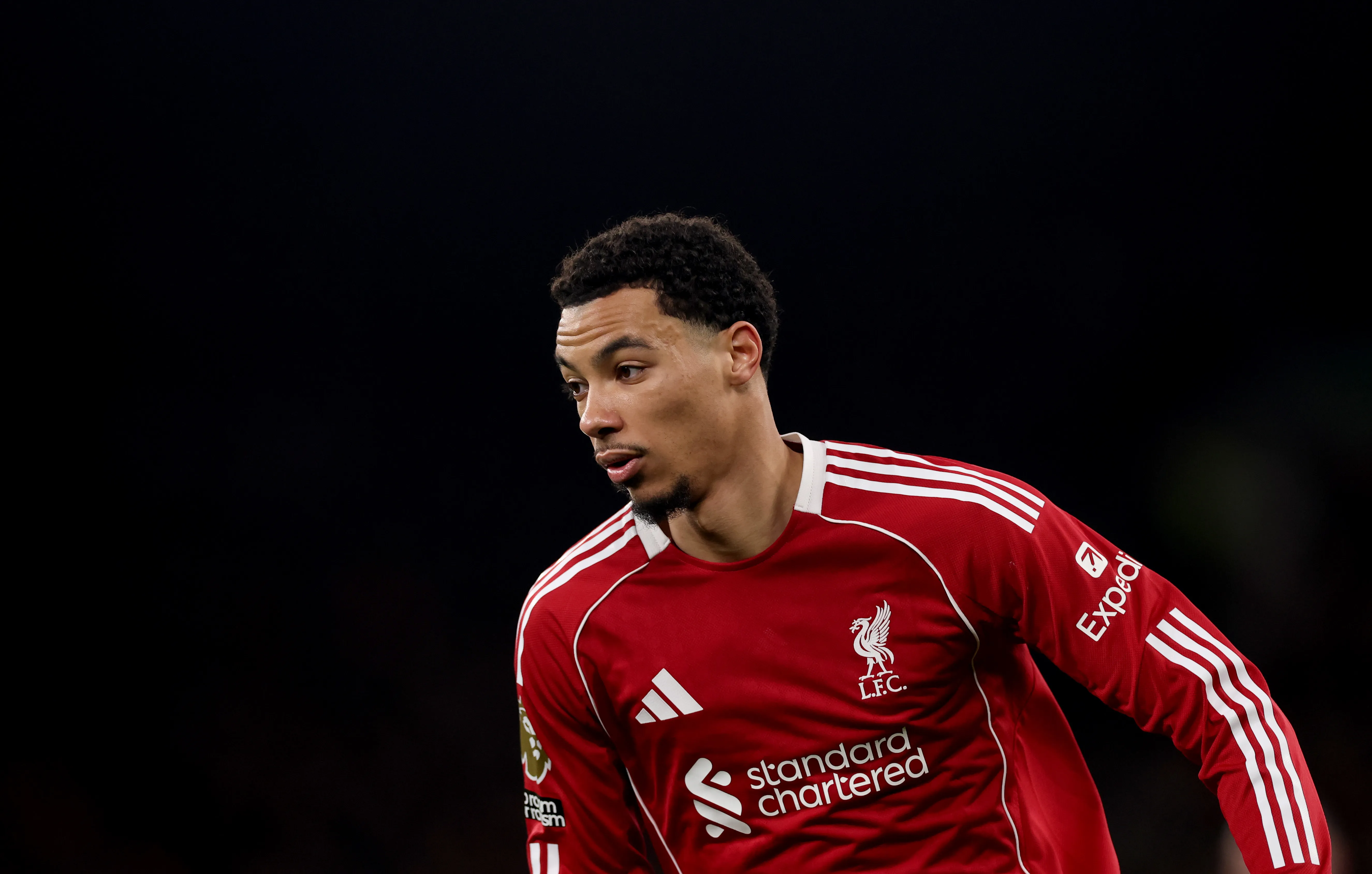 Ekitike em jogo do Liverpool. Foto: Carl Recine/Getty Images