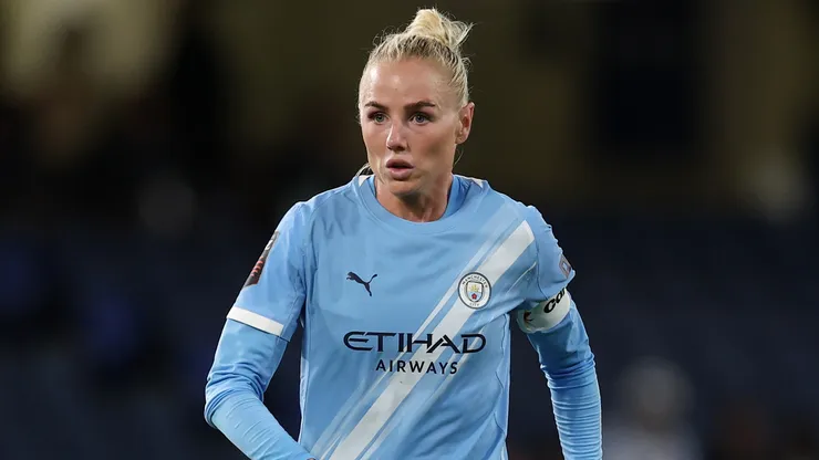 A jogadora é uma das líderes do Manchester City e também da Seleção da Inglaterra - Foto: Justin Setterfield/Getty Images