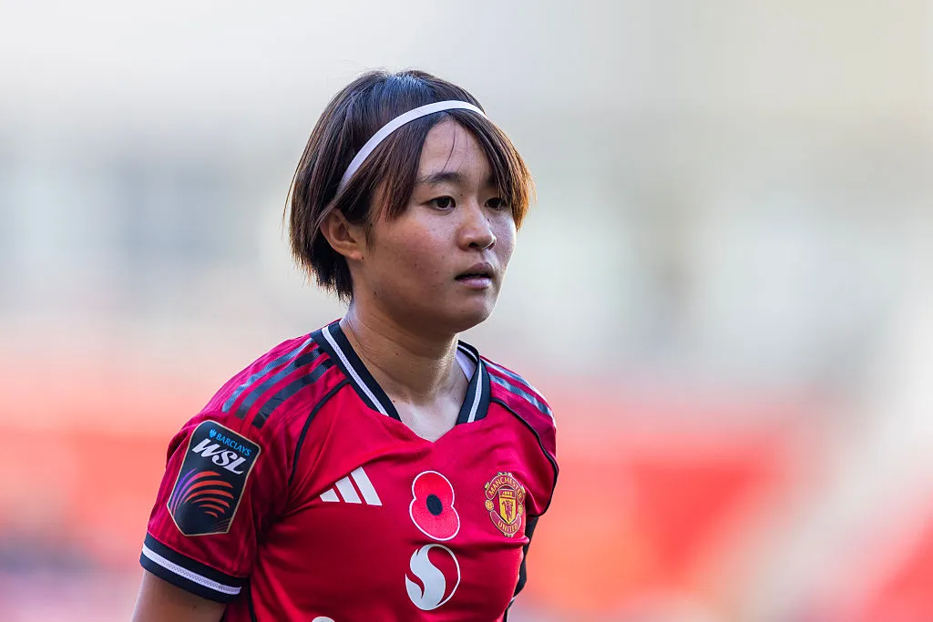 Hinata Miyazawa chegou no Manchester United em 2023 – Foto: Leila Coker/Getty Images