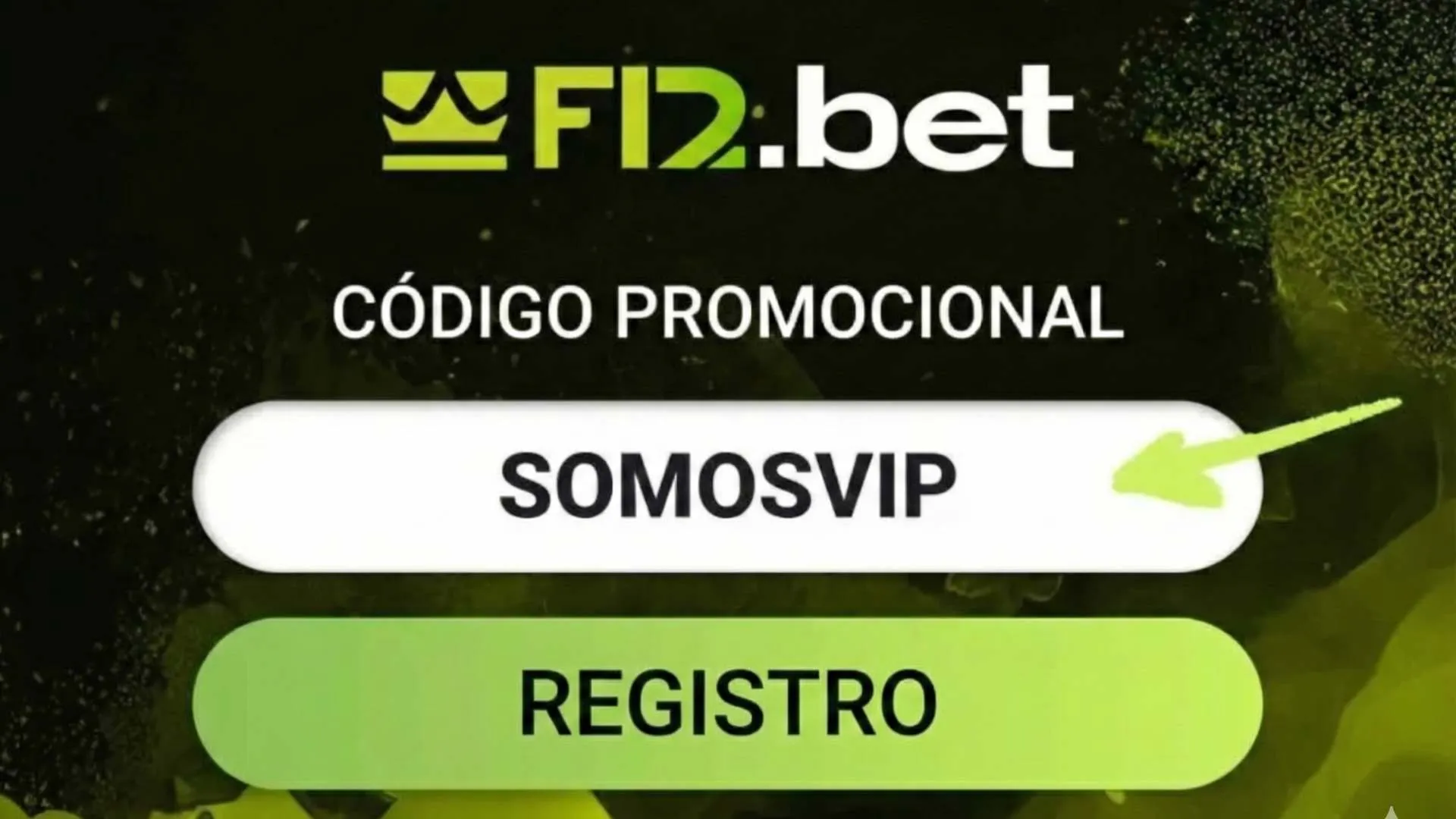 Use o código promocional F12 Bet SOMOSVIP ao se registar na casa