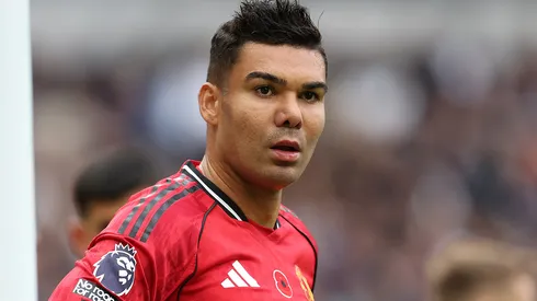 Casemiro em ação com o Manchester United. Foto: Julian Finney/Getty Images