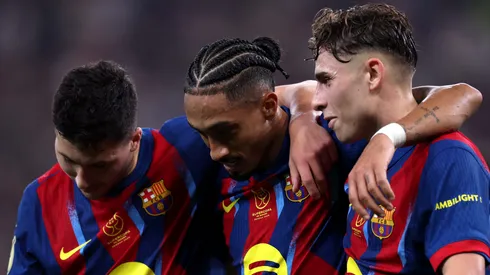 Jogadores do Barcelona queriam enfrentar o Real Madrid na final da Supercopa. Foto: Yasser Bakhsh/Getty Images