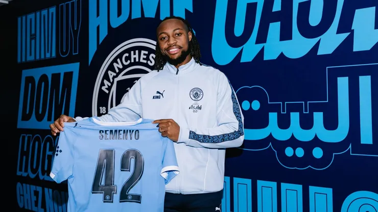 Semenyo é apresentado no Manchester City (Divulgação/Manchester City)