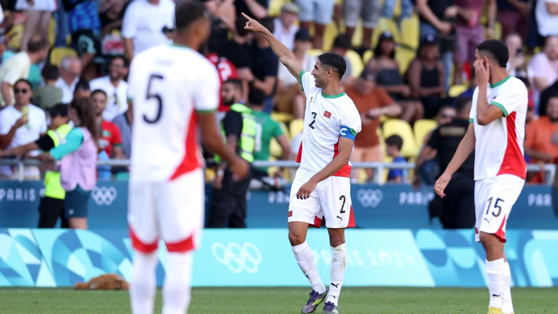 Achraf Hakimi, número 2 da Seleção do Marrocos, comemora gol. Foto: Robert Cianflone/Getty Images