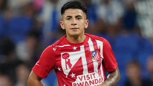 Thiago Almada em campo pelo Atlético de Madrid. Foto: Alex Caparros/Getty Images