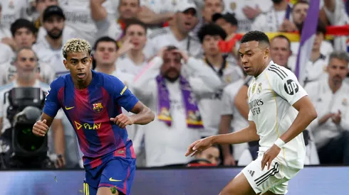 Barcelona x Real Madrid: Mbappé vai para El Clásico com mais gols que Yamal. (Photo by David Ramos/Getty Images)