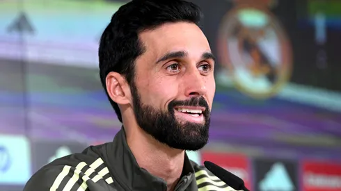 Arbeloa durante uma entrevista coletiva pelo Real Madrid. Foto: Denis Doyle/Getty Images